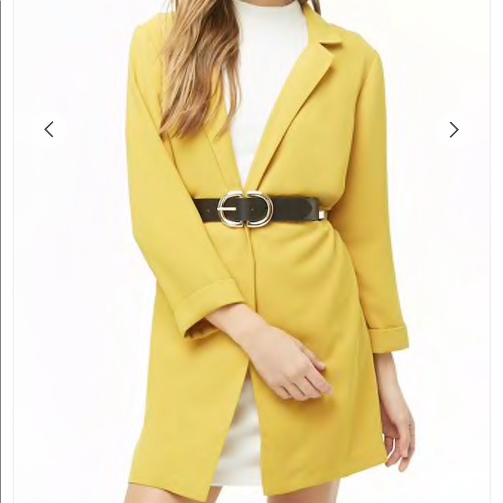 Longline open front blazer